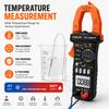 HP-7200-APP Bluetooth Clamp Meter, TRMS 6000 Counts Digital Multimeter, Non-contact AC DC Voltage Current Resistance Tester