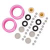2 Set Silicone Shower Head Nozzles with Rubber Gasket Screen Flow Restrictor PTFE Tape Kit