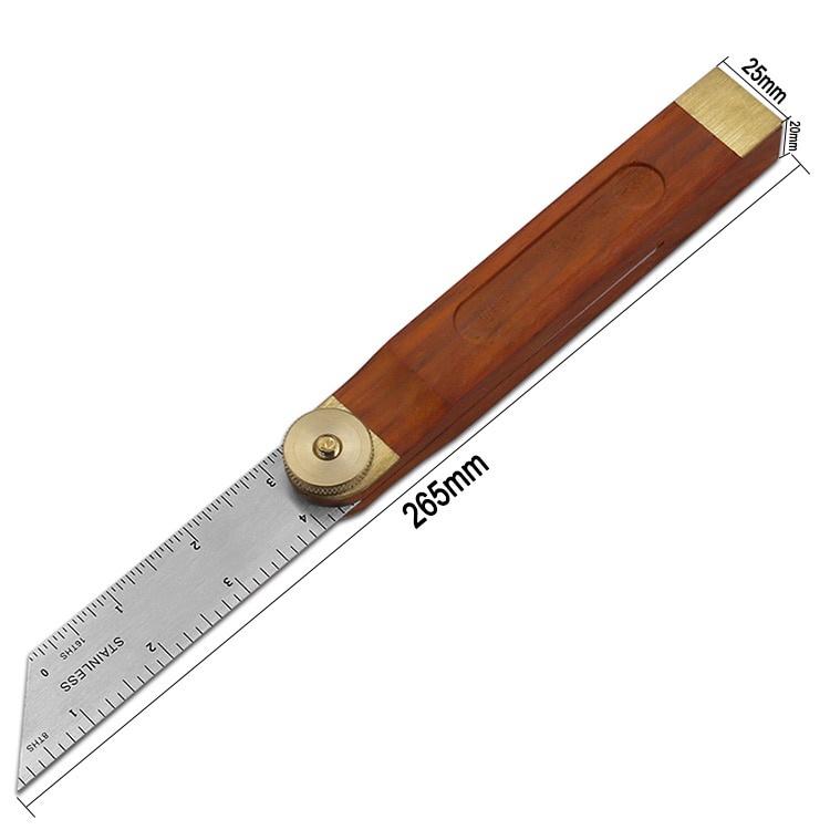 Angle Rulers Gauges Tri Square Sliding T-Bevel with Wooden Handle Level Measuring Tool Wooden Marking Gauge Protractor