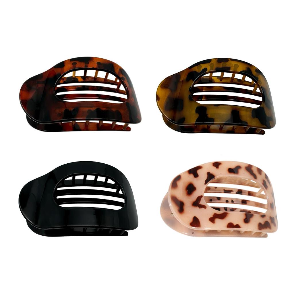 Curved Oval Updo Hair Claw - Temperament Shark Clip