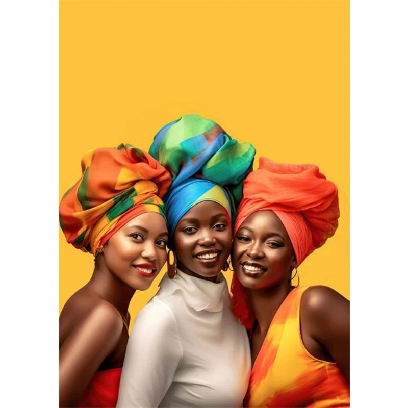 Beautiful African Woman Posters and Prints Canvas Painting Portrait Wall Art Pictures for Living Room Home Decoration No Frame