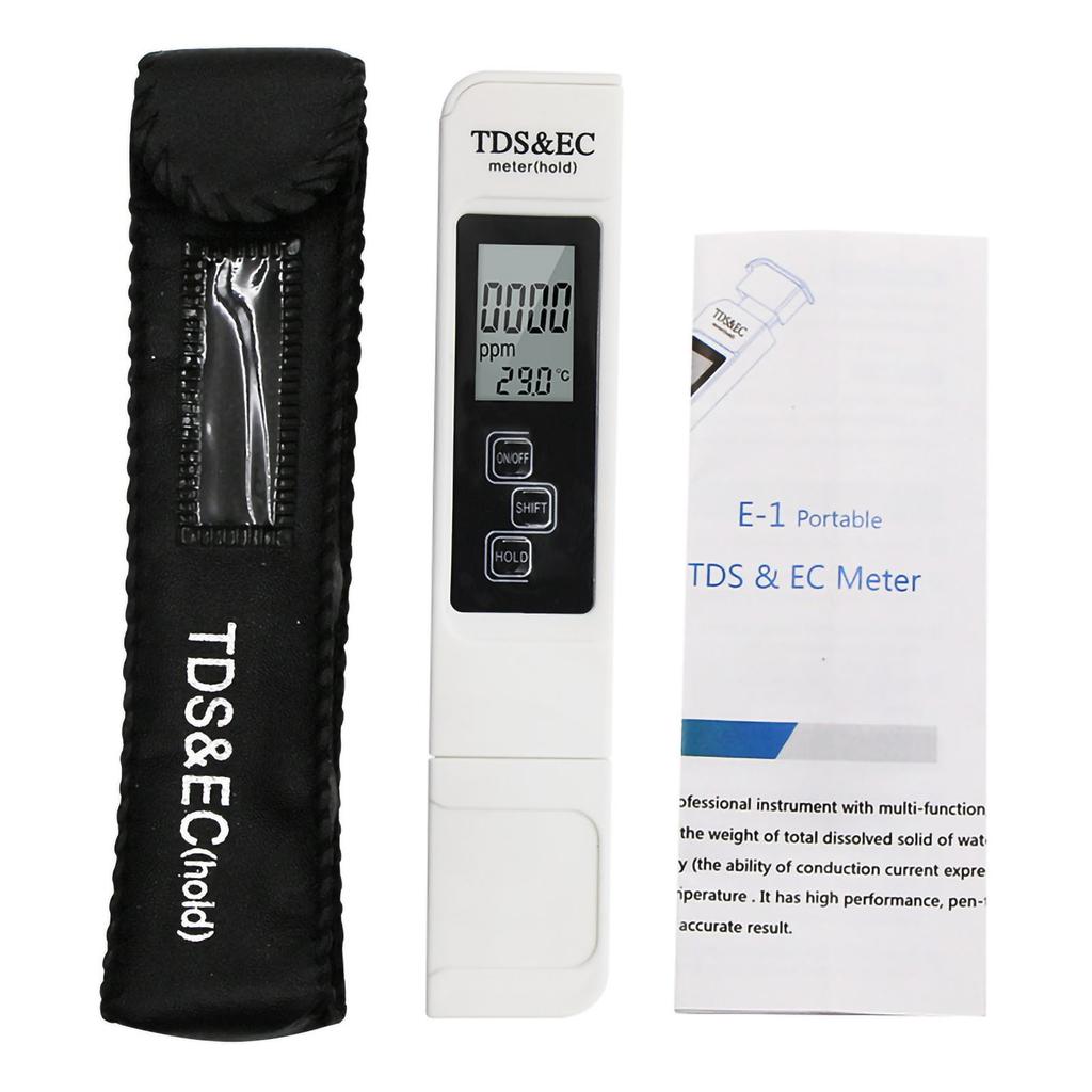 TDS EC Meter Portable Compact LCD Display 3 in 1 TDS EC Temperature Water Quality Test Pen for Aquarium Swimming Pool