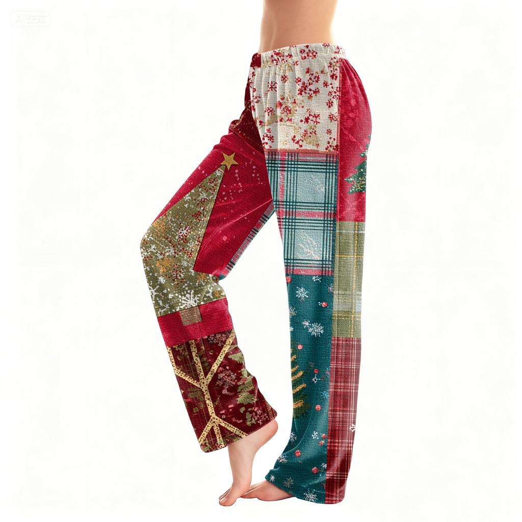 Women's Casual Fashion Christmas Printed Flannel Pants Pajama Pants