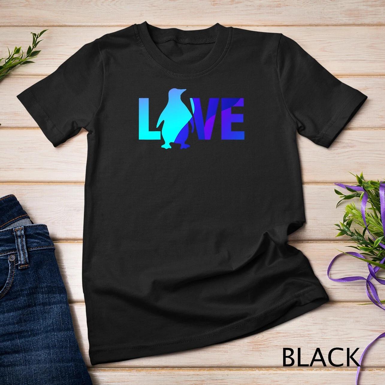 Цветная - Любит Пингвина Футболка Мужская Смешная Любитель Пингвинов Унисекс Футболка 3XL