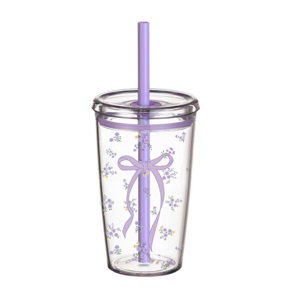 450ML Straw Cup Tritan Water Cup Portable Milk Tea Cup  Sports Fitness