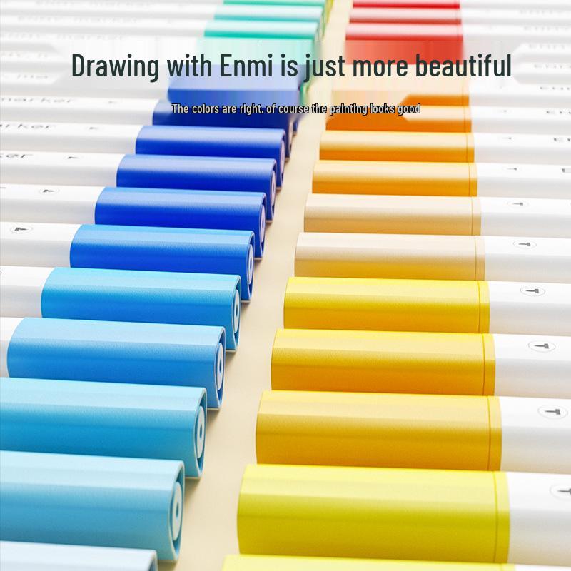 ENMY Double-Headed Acrylic Marker for Kids - Large Capacity, Colorful, English Label.