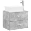 Bathroom Furniture Set Concrete Grey Engineered Wood