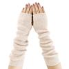 Prodigal Cashmere Long Arm Warmers for Women Light 100% (Free Size, Beige)