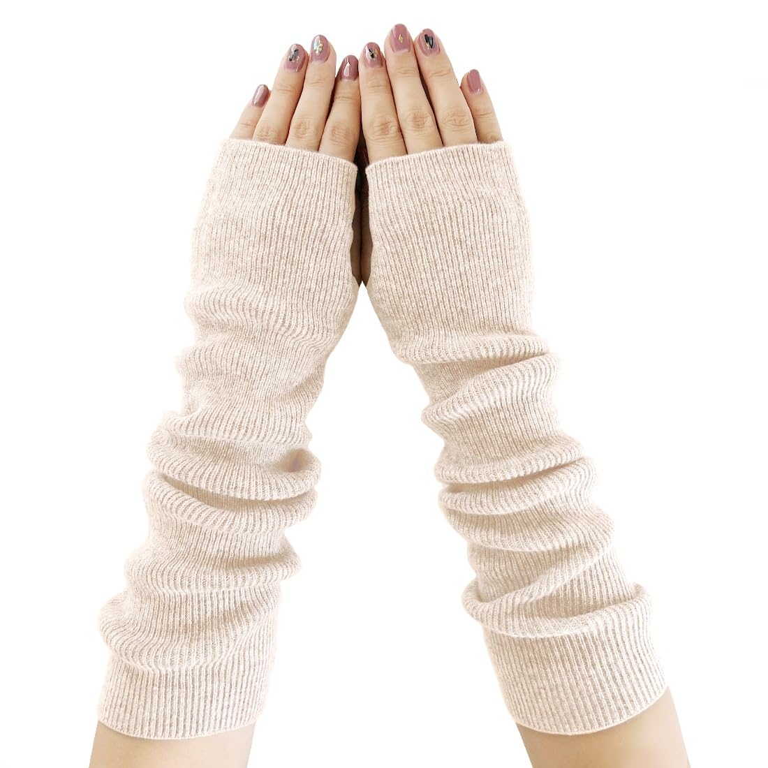 

Prodigal Кашемировые Длинные Митенки для Женщин Легкие 100% (Свободный размер, бежевый)