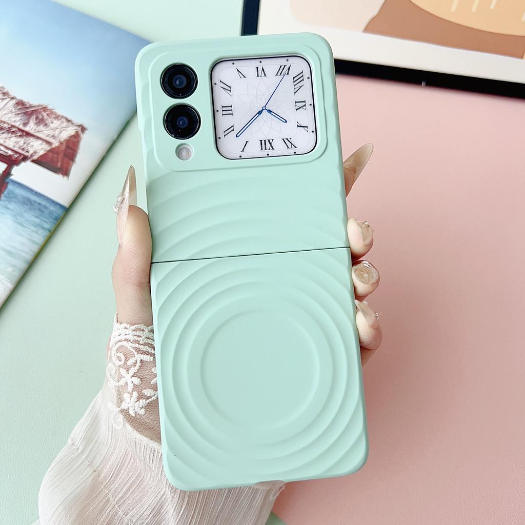 Applicable to Huawei novaflip mobile phone  magnetic suction ripple pattern magicvflip solid color pc skin feel anti-drop hard
