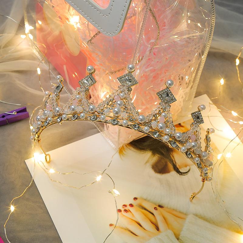 Braut Krone Kopfschmuck Koreanische Kristall Hochzeit Stirnband Fee 18 Jahre alt Geburtstag Krone Hochzeitskleid Zubehör