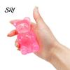 Glitter Bear Toy Clear Squeeze Anxiety Stress Relief Sugar Ball Sensory Soft Stretchy Decompression Fidget Slow Rising