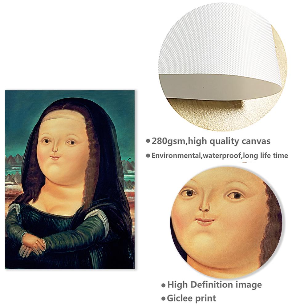 Moderní korejský styl Funny Art Obrazy na plátně Fat Girl Wall Art Plakáty a obrazySlavné obrazy pro domácí dekoraci