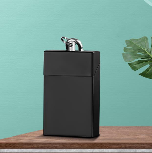 Portable Ashtray with Keychain Drawer Ash Holder Stainless Steel Cigarette Tray for Outdoor Car Travel Mini Ashtray Container