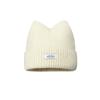 Knitted Cat Ear Letter Beanie Hat For Women Winter Warmth Casual Style
