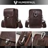 Humerpaul New Men Bags First Layer Cowhide Shoulder Bag Retro Messenger Bag Multi-function Tool Storage Bag Sports Waist Bag