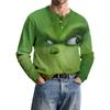 Men's Casual Knit Button-Up Long-Sleeve Shirt