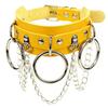 Stainless Steel Pu Leather Choker Necklace Pendant Collar For Women Goth Punk Chain Sexy Chocker Necklaces Bondage Gift