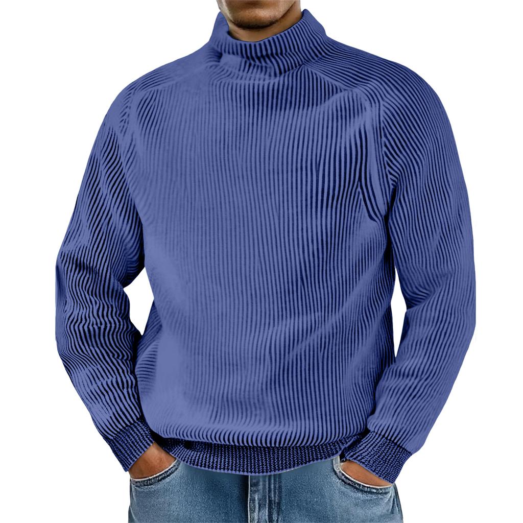 Men's Loose-fitting Casual Round Neck Long-sleeved Knit Top