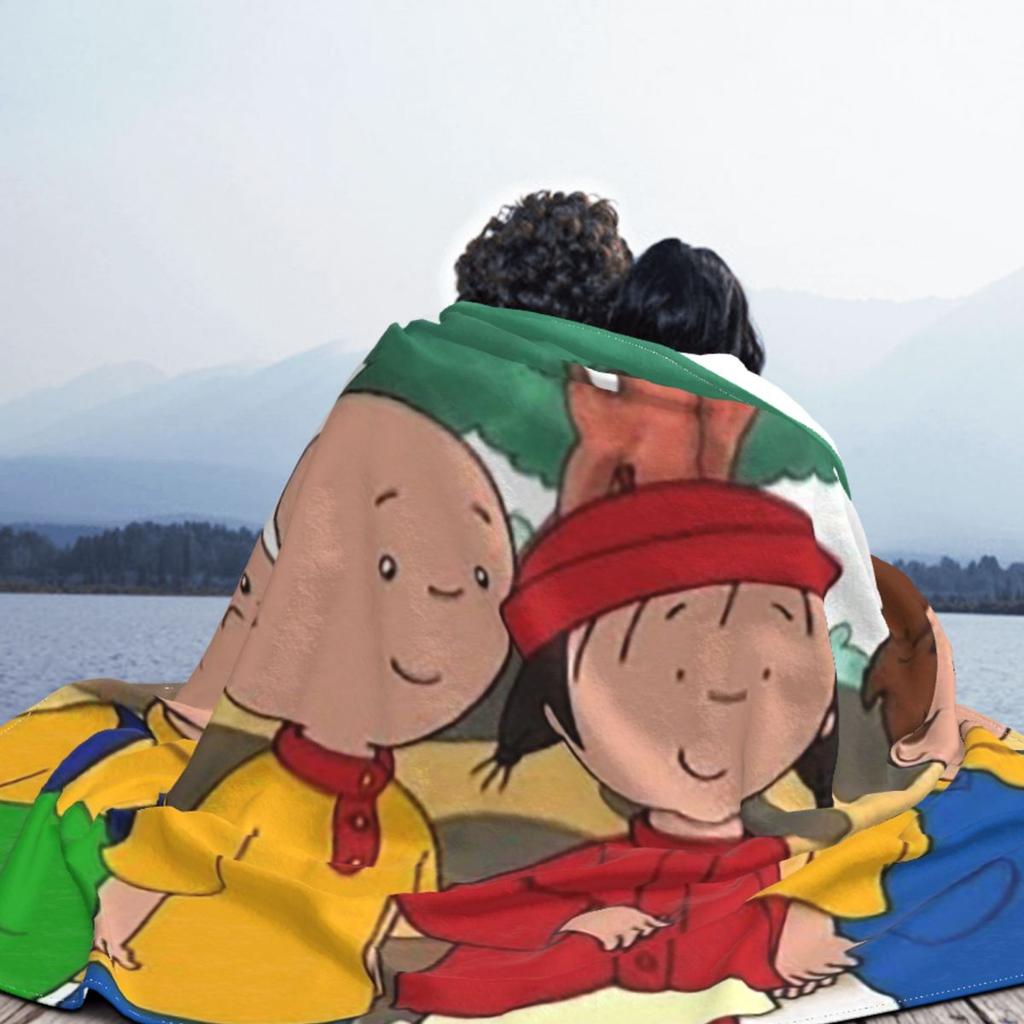 Caillou, Caillou And Dog Blankets Soft Warm Flannel Throw Blanket Bedding for Bed Living room Picnic Travel Home Couch