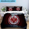 Flaming Heart Frankfurt Emblem 3PCS Bedding set,Ideal for1pc Duvet Cover And 2pcs Pillowcases Perfect for Christmas gift,Ideal for Bedroom, Dormitory