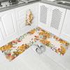 Fall Thanksgiving Orange Leaves Kitchen Mat Entrance Doormat Decor Corridor Balcony Rugs Bathroom Non-Slip Floor Mat Decor