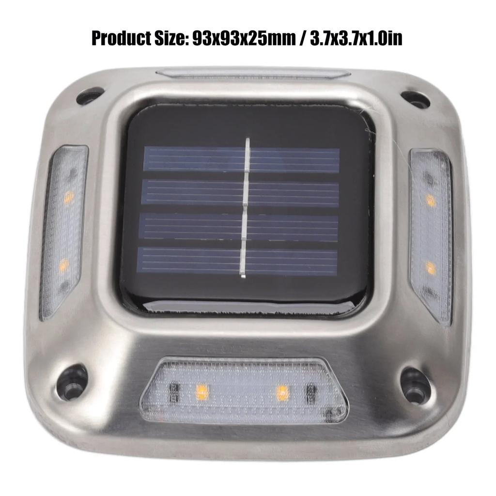 8LED Solar Driveway Light Outdoor Garden Ground Lights Waterproof LED Solar Wall Lamp Camping for Step Stair Pathway Walkway Dec