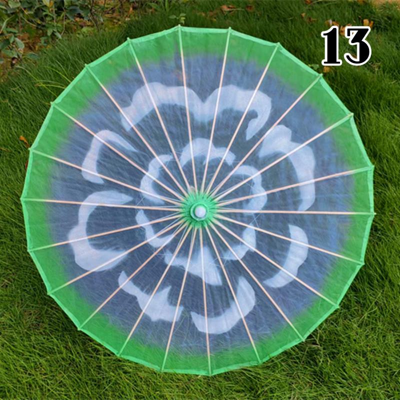 Dai Dance Stage Performance Umbrella Chinese Style Classical Dance Umbrella Jasmine Flower Pattern Hanfu Qipao Show Props Craft