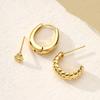 3pcs Simple Hoop Earring Set for Women Vintage Gold Color Metal Circle Geometric Cartilage Piercing Earrings Daily Party Jewelry