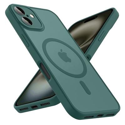 Luxury Frosted Phone Case For iPhone 16 15 14 13 12 11 Pro Max Plus 17 Air For Magsafe Matte Transparent Magnetic Cover