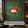 Personalizovaná nástěnná tapiserie, South Sydney Rabbitohs Vlastní text, Měkká látka Nástěnné umění Pro vnitřní dekoraci