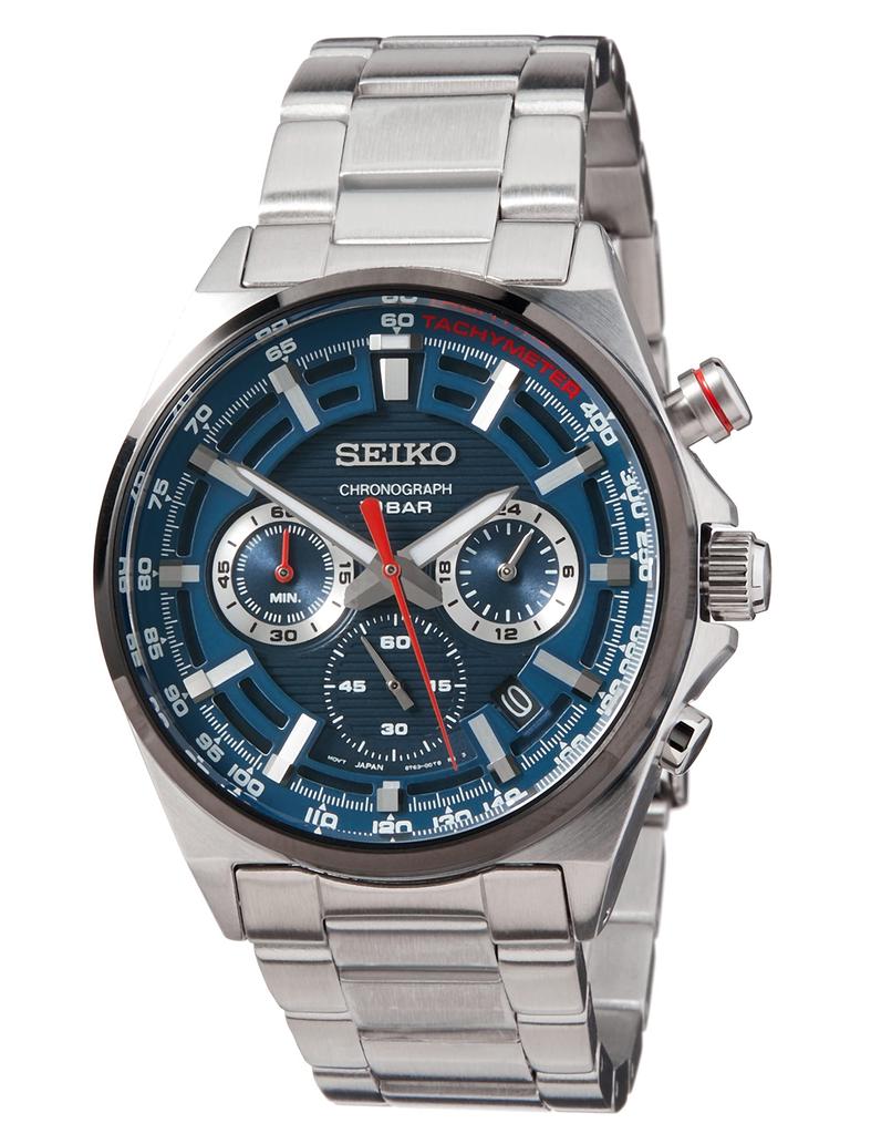 Seiko SEIKO watch chronograph blue overseas model SSB407P1 men's [item]