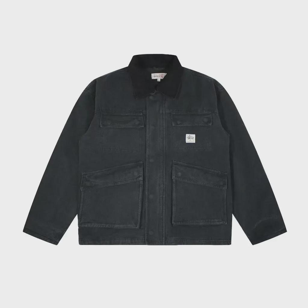 High-Quality Vintage Washed Canvas Lapel Jacket - Zipper Loose Fit for Couples