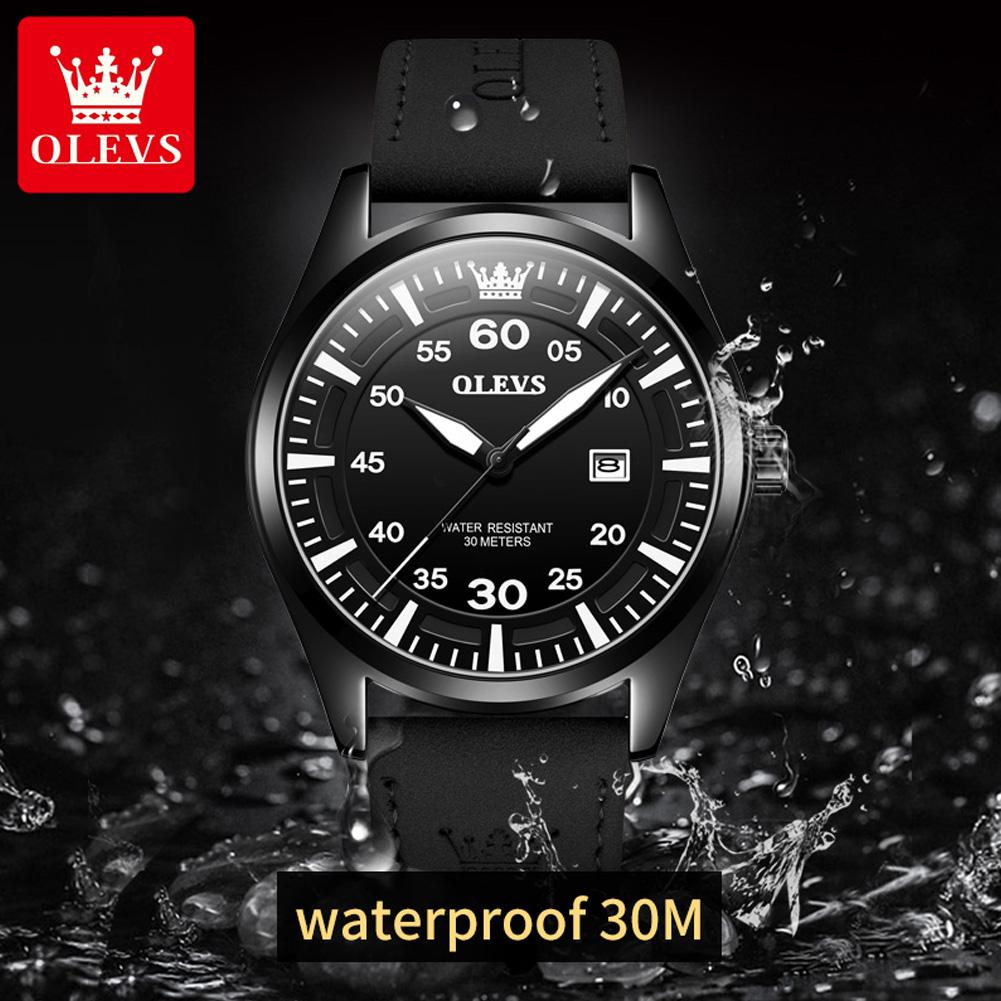 OLEVS 9962 Oem logo Watch Waterproof  Fashion Classic Relojes  Wrist Custom Calendar Leather Luxury Men Quartz Watches