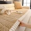 Autumn and Winter Sofa Cover Cloth Thickened Anti Cat Scratch Sofa Cushion Cover Fixed Anti Slip Straight Row One-piece Laying