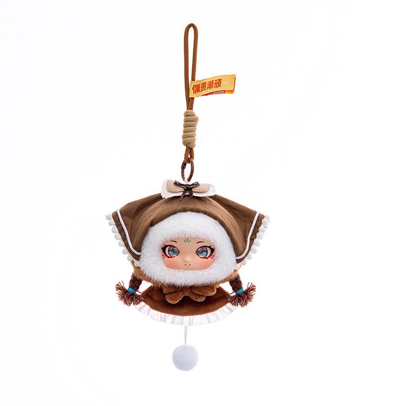 Cute Red Riding Hood Girl Vinyl Face Plush Toy Fairy Tales Animal Pendant Gift