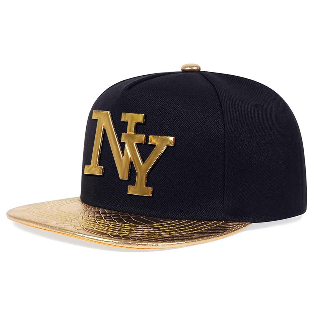 Letter Leather brim Hip Hop Hat Men and Women Baseball Cap Fashionable Flat Top Caps Casual Hats