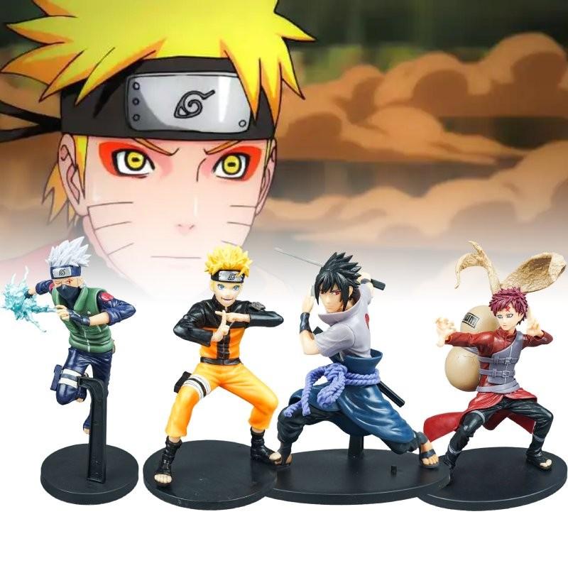 Sasuke Uchiha Naruto Uzumaki Gaara Kakashi Pvc Toy Model Children Christmas Gift