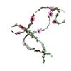 1PC Simulation Vine Hair Accessories Wreath Small Daisy Headdress Headband Wedding Flower Girl Mori Vine Streamer Braided Hair Band