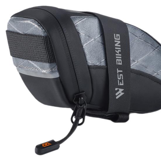 Bicycle Saddle Bag with Fastener Tape Large Capacity Waterproof Reflective Design Portable Compact Size MTB Road Bicycle Bag