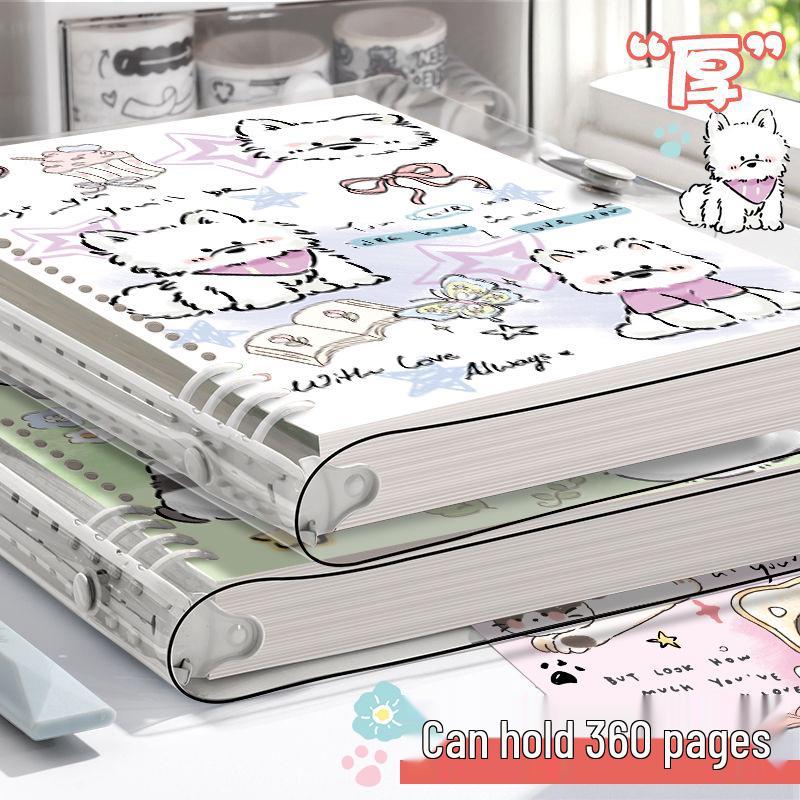 Cute Pet Transparent Soft PVC Binder B5 Notepad Diary with Iron Clip