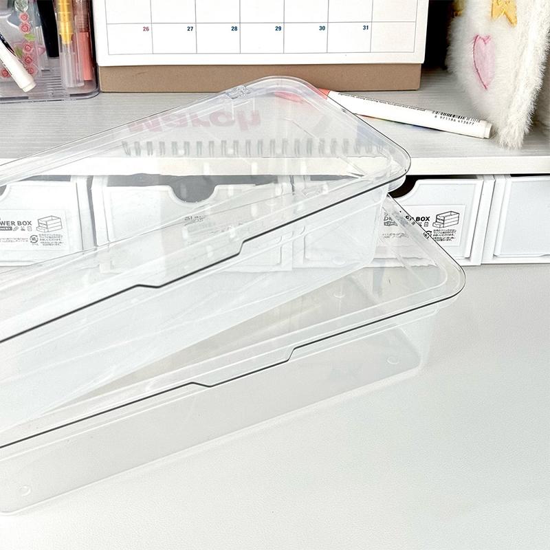 Idol Photo Storage Case Transparent Plastic Box Kpop Photocards Collection Organizer Jewelry Storage Supplies Desk Organizer Box
