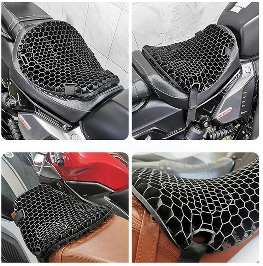 3D Gel Universal Honeycomb Motorcycle Cushion Shock Relief Massage Absorption Br