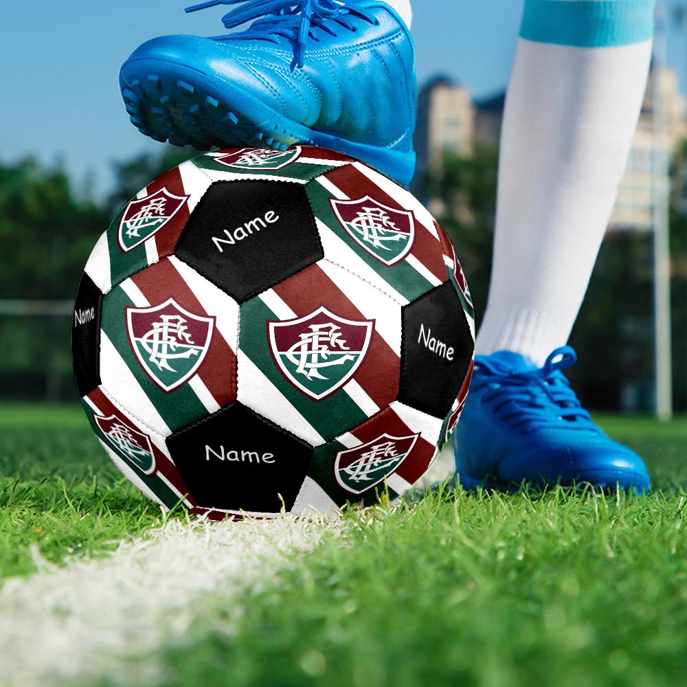 Custom Name Fluminense FC Theme Size 5 Soccer Ball, Suitable for Both Indoor and Outdoor Matches, a Gift Suitable for Everyone.