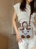 Roztomilá kreslená plyšová crossbody taška se smajlíkem a velkou kapacitou pro každodenní použití