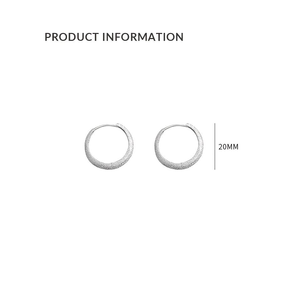 925 Sterling Silver Earrings Women's Circles Premium Sensitive Ear Bone Nails Sleeping Free Ear Hole Earrings Earrings Earrings