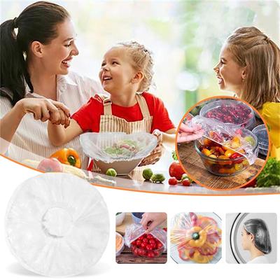 Reusable Elastic Food Storage Covers Fresh Keeping Bags Elastic Edging 500pcs