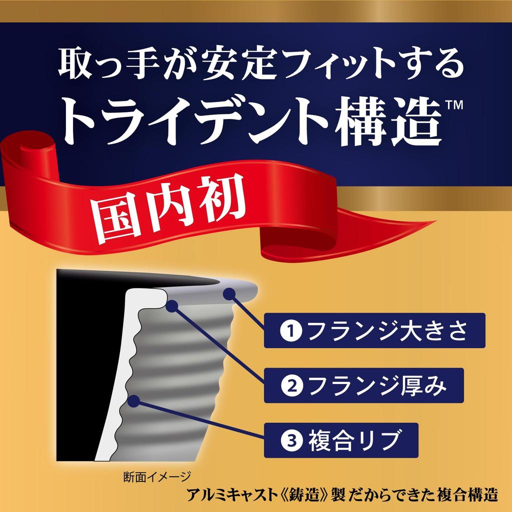 Hokuriku Aluminum Detachable Frying Pan Phenolic Easy Cast Varius Handle, Resin, Installation, Replacement, Stable, Durable, A-3118