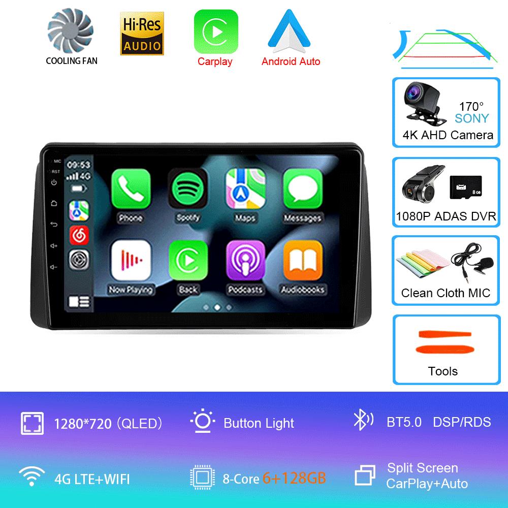 Car Radio Android 14 Carplay Auto For Chrysler Grand Voyager 5 2011-2015 For Dodge Grand Caravan 2008-2020 GPS Multimedia Player