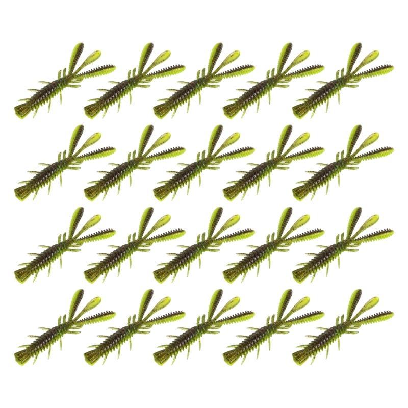 20PCS Soft Fishing Crawfish Lure Lobsters Baits Floating Shrimp Lobsters Baits Crayfishs Lure Swimbait Enduring
